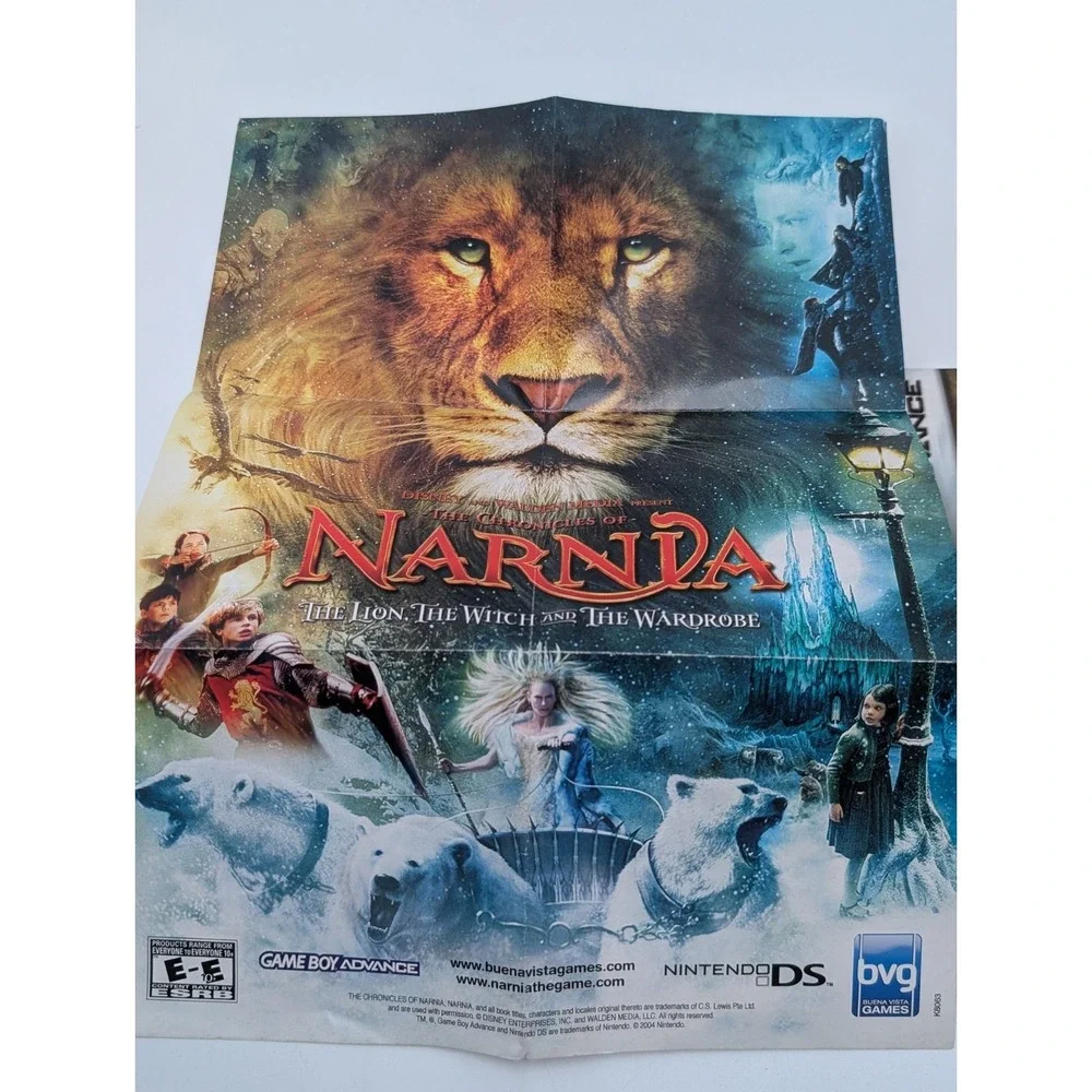 The Chronicles of Narnia - Nintendo Game Boy Advance GBA W Manual &‎ Poster